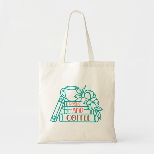 Boeken en koffie bibliothecaris tote bag (Voorkant)