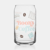 Boeken en koffie blikvorm glas (Links)