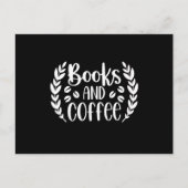 Boeken en koffie briefkaart (Voorkant)