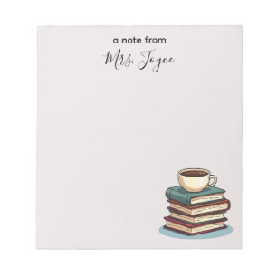 Boeken en Koffie Custom Teacher Appreciation Notitieblok