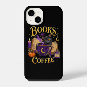 Boeken en Koffie Grappige Halloween Griezelig iPhone 14 Hoesje