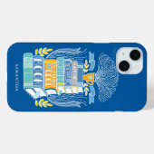 Boeken en koffie - Helder blauw Case-Mate iPhone Case (Achterkant (horizontaal))