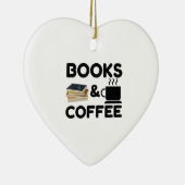 Boeken en koffie keramisch ornament (Rechts)