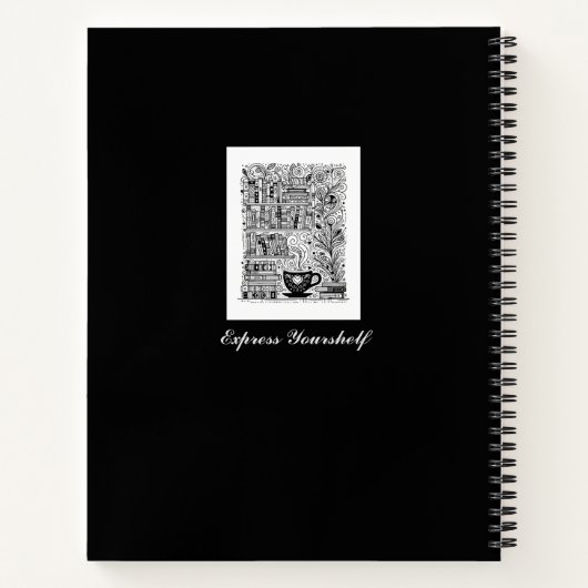 Boeken en koffie kleur me doedel 2 (Achterkant)