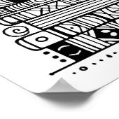 Boeken en koffie kleur me doedel 2 poster (Hoek)