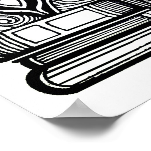 Boeken en koffie kleur me doedel poster (Hoek)