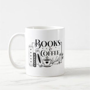 Boeken en koffie koffiemok