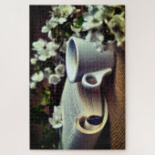 Boeken en koffie legpuzzel (Verticaal)