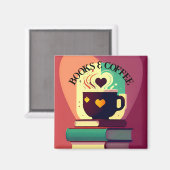 Boeken en koffie magneet (Voorkant / Achterkant)