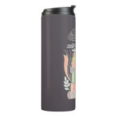 Boeken en koffie met persoonlijke titel thermosbeker (Gedraaid links)