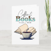  boeken en koffie | Over jou nadenken Kaart (Voorkant)