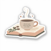 Boeken en koffie sticker (Voorkant)