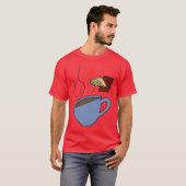 Boeken en koffie t-shirt (Voorkant volledig)