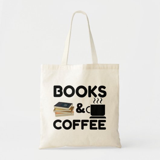 Boeken en koffie tote bag (Voorkant)