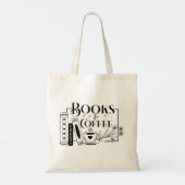 Boeken en koffie tote bag (Achterkant)