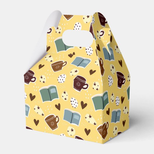 Boeken en koffiebonenkast bedankdoosjes (Achterkant)