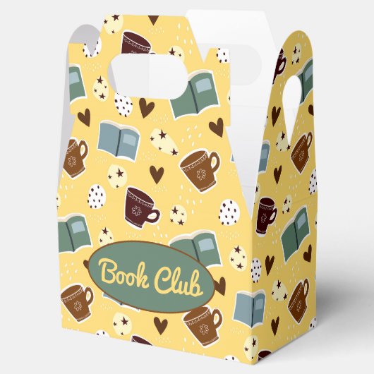 Boeken en koffiebonenkast bedankdoosjes (Geopend)