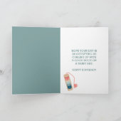 Boeken en Lezen Bladwijzer Geïllustreerd Verjaarda Kaart (Binnen)