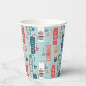 Boeken en Lezen Bladwijzer Geïllustreerd Verjaarda Papieren Bekers (Achterkant)