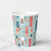 Boeken en Lezen Bladwijzer Geïllustreerd Verjaarda Papieren Bekers (Links)