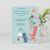 Boeken en Lezen Thema Verjaardagsfeest Kaart (Staand voorkant)