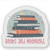 Boeken en Maneschijn Sticker (Voorkant)