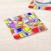 Boeken en meer boeken kartonnen onderzetters (Schuin)