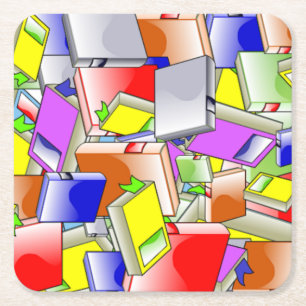 Boeken en meer boeken kartonnen onderzetters