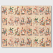 Boeken en objecten van een Koreaans Scholar Cadeaupapier (Vlak)