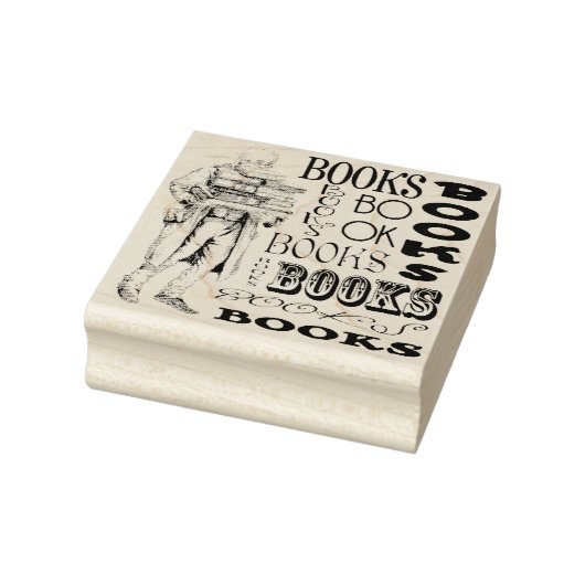 Boeken en oude Mannen Kunststempel Rubberstempel (Stempel)