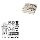 Boeken en oude Mannen Kunststempel Rubberstempel (Gestempeld)
