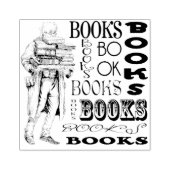 Boeken en oude Mannen Kunststempel Rubberstempel (Afrduk)