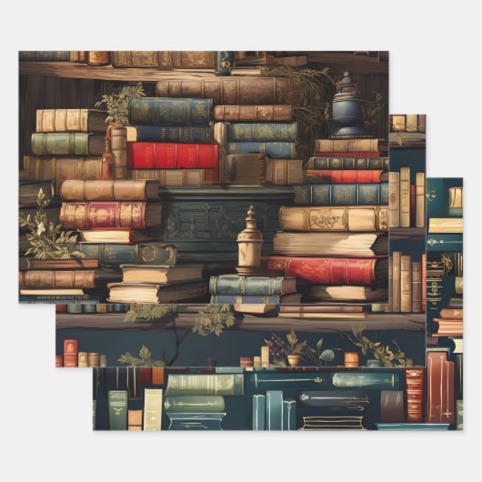 Boeken en Planten Inpakpapier Vel (Set)