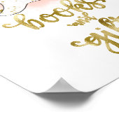 Boeken en pompoenen met Baby shower Poster (Hoek)