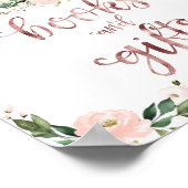 Boeken en pompoenen met Baby shower Poster (Hoek)