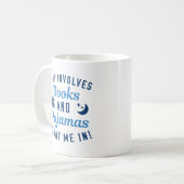 Boeken en pyjama's koffiemok (Voorkant links)