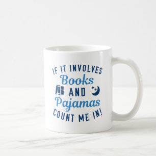 Boeken en pyjama's koffiemok