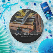 Boeken en Quill Papieren Bordje (Feest)