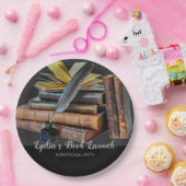 Boeken en Quill Papieren Bordje (Feest)