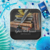 Boeken en Quill Square Papieren Bordje (Feest)