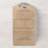 Boeken en Roos Waterverf Foto bijvoegen bijtend hu All In One Uitnodiging (Buitenkant)