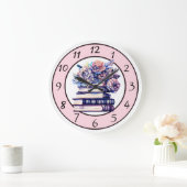  boeken en roze rozen citaat grote klok (Huis)