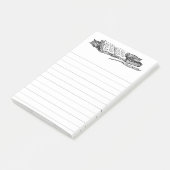 Boeken en Schrijfveer met Lijnen Sticky Post-it® Notes (Schuin)