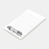 Boeken en Schrijfveer met Lijnen Sticky Post-it® Notes (Schuin)