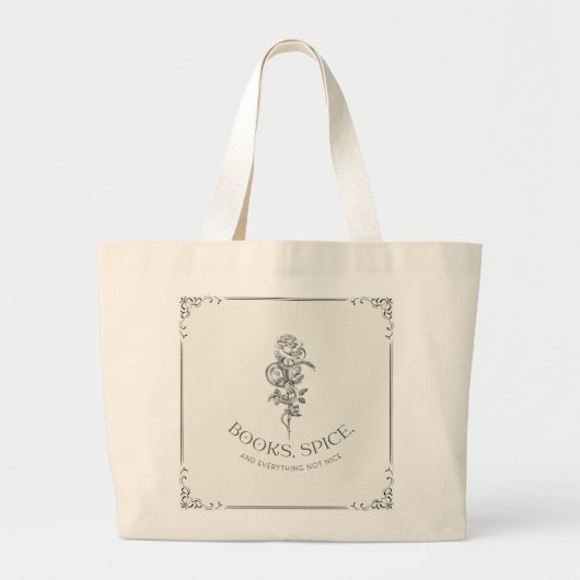 Boeken en specerijen grote tote bag (Voorkant)