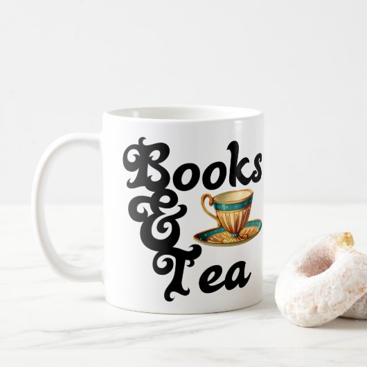 Boeken en thee-Mok Koffiemok (Met donut)