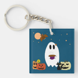 Boeken en thee sleutelhanger