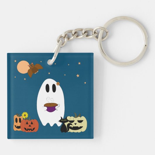 Boeken en thee sleutelhanger (Achterkant)