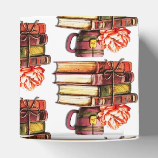 Boeken en thee wit bedankdoosjes (Bovenkant)