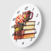 Boeken en thee wit grote klok (Hoek)